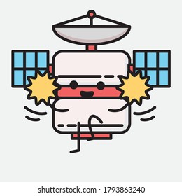 An illustration of Cute Satellite Vector Character