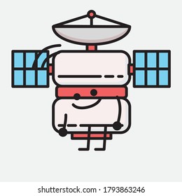 An illustration of Cute Satellite Vector Character