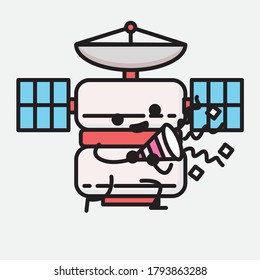 An illustration of Cute Satellite Vector Character