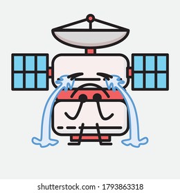 Eine Illustration von Cute Satellite Vector Character