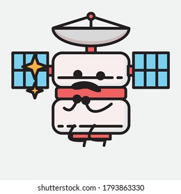 An illustration of Cute Satellite Vector Character