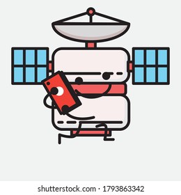 An illustration of Cute Satellite Vector Character