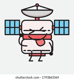 An illustration of Cute Satellite Vector Character