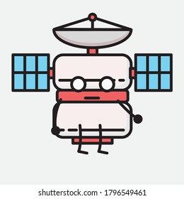 An illustration of Cute Satellite Vector Character