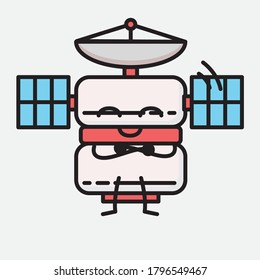 Ilustración del carácter de vector satelital