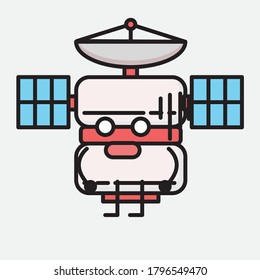 An illustration of Cute Satellite Vector Character