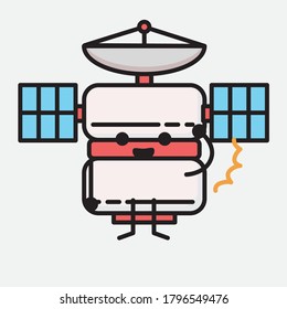 An illustration of Cute Satellite Vector Character