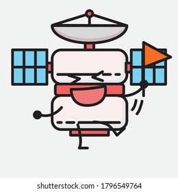An illustration of Cute Satellite Vector Character