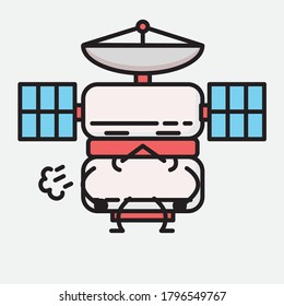 An illustration of Cute Satellite Vector Character