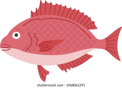 Illustration of cute sea bream