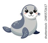 Illustration of Cute Seal animal