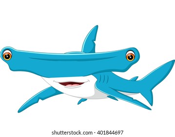 illustration of cute shark cartoon