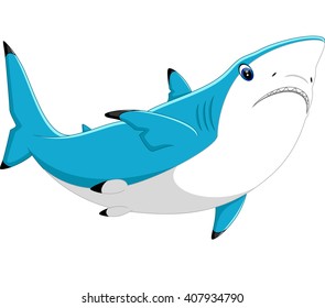 illustration of cute shark cartoon