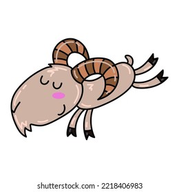 Ilustración de una linda oveja 