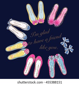 Illustration of cute shoes