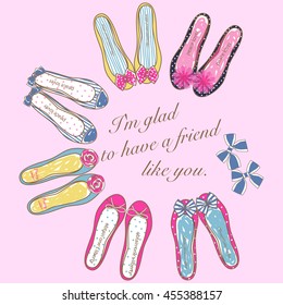 Illustration of cute shoes