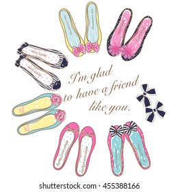 Illustration of cute shoes