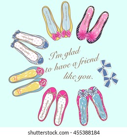Illustration of cute shoes