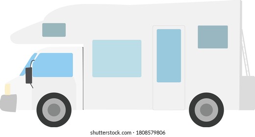 Illustration of a cute and simple camper