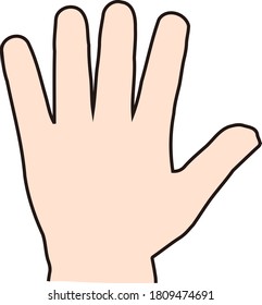 Illustration of a cute and simple rock-paper-scissors par