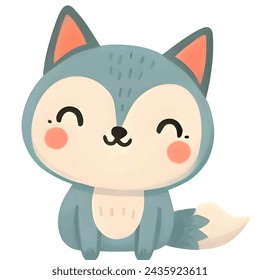 Illustration of cute sitting cat