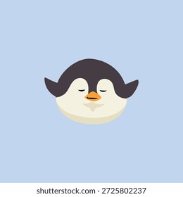 Ilustração de um pinguim adormecido bonito