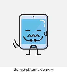 Un carácter de vector Smartphone con Cuta de Ilustración 