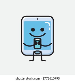 An Illustration Cute Smartphone Vector Character 