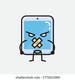 An Illustration Cute Smartphone Vector Character 