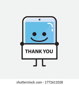 An Illustration Cute Smartphone Vector Character 