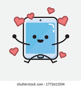 An Illustration Cute Smartphone Vector Character 