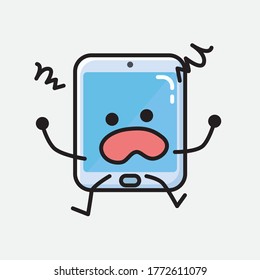 Vektor-Vektorgrafik eines Smartphone-Vektorzeichens mit einer Illustration 
