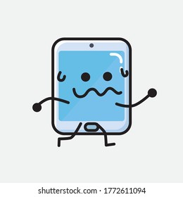 Un carácter de vector Smartphone con Cuta de Ilustración 