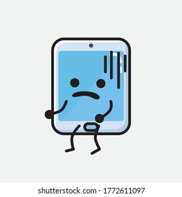 Un carácter de vector Smartphone con Cuta de Ilustración 