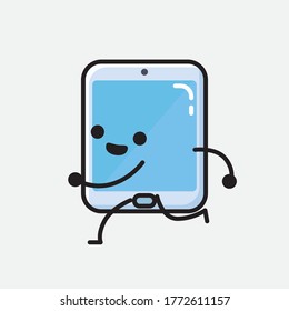 Un carácter de vector Smartphone con Cuta de Ilustración 