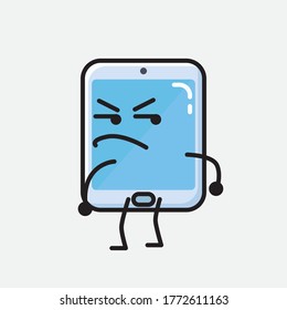 Un carácter de vector Smartphone con Cuta de Ilustración 