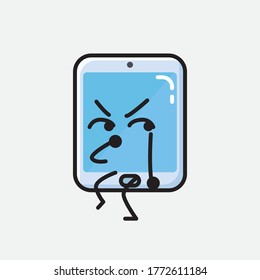 Un carácter de vector Smartphone con Cuta de Ilustración 