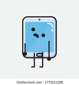 Un carácter de vector Smartphone con Cuta de Ilustración 