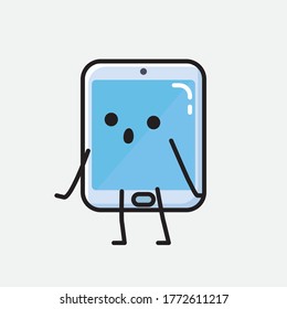 Un carácter de vector Smartphone con Cuta de Ilustración 