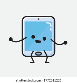 An Illustration Cute Smartphone Vector Character 