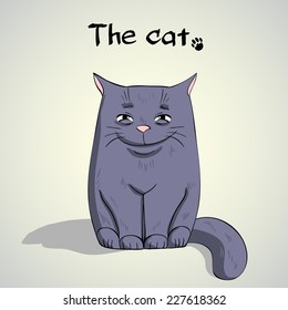 Illustration of Cute smiling cat 