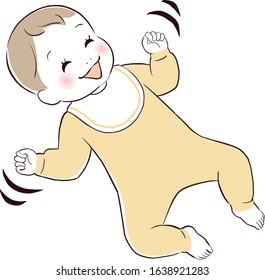 Illustration of a cute smiling little baby.