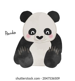 Illustration eines süßen lächelnden Panda
