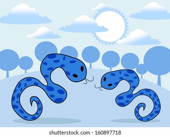 Illustration of cute Snake 