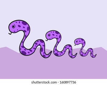 Illustration Cute Snake Stock Vector (Royalty Free) 160897736