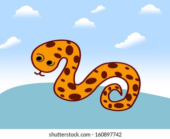 Illustration of cute Snake 