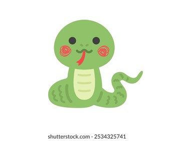 
Ilustración del personaje de la serpiente linda.