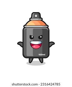 the illustration of cute spray paint doing scare gesture , cute style design for t shirt, sticker, logo element