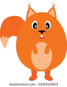 Illustration of a cute squirrel