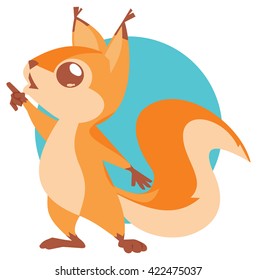 Illustration of cute squirrel